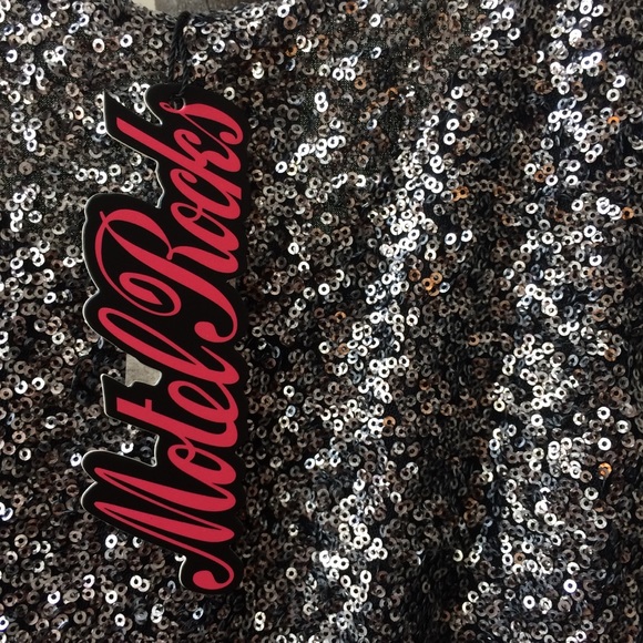 Black playsuit - silver sequin - Size S - Picture 3 of 4